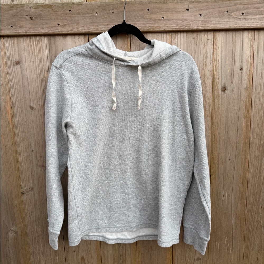 REI Cooperative Gray Hoodie Thermal/Waffle Sweatshirt Size M